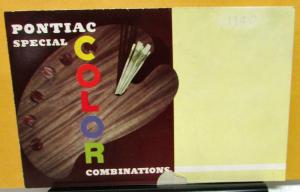1940 Pontiac Dealer Special Color Combinations Sales Brochure Dual Tone