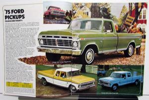 1975 Ford Pickup Truck F 100 150 250 350 Sales Brochure Specifications Revised