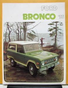 1975 Ford Bronco 4 X 4 Sport & Ranger Pkg Truck Sales Brochure Folder Original