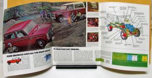 1975 Ford Bronco 4 X 4 Sport & Ranger Pkg Truck Sales Brochure Folder Original