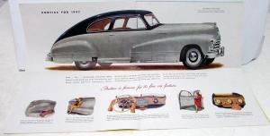 1947 Pontiac Streamliner Torpedo Wagon Color Sales Folder Mailer Original