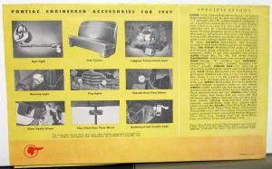 1947 Pontiac Streamliner Torpedo Wagon Color Sales Folder Mailer Original