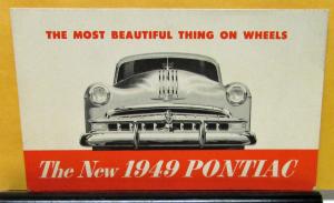 1949 Pontiac Detroit Dealer Locations Map Dealer Pocket Sales Brochure Original