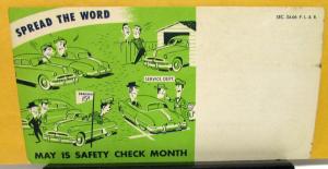 1950 Pontiac Dealer Postcard Mailer Service Check Nilges Motor Co Linn Mo Orig