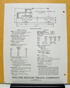 1975 Walter Truck Model ZFL ZCL Snow Fighter Sales Brochure and Specifications