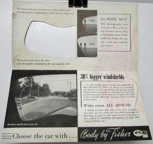 1939 Oldsmobile Series 70 and 80 Windshields By Fisher Sales Folder Original