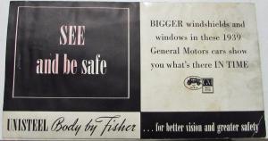1939 Oldsmobile Series 70 and 80 Windshields By Fisher Sales Folder Original