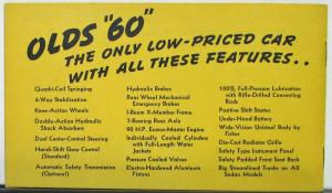 1939 Oldsmobile 60 Sixty Contest Tips Sales Brochure Original