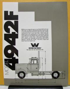 1988 Western Star Truck Model 4942F Sales Brochure and Specifications