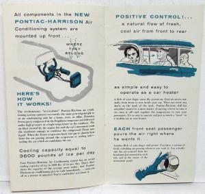 1956 Pontiac Dealer Sales Brochure Harrison Air Conditioning Factory Option