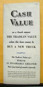 1937 White Truck Model 918 712 812 704 802 700 Policy Style Sales Brochure