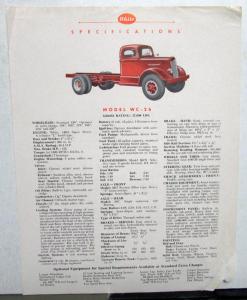 1949 White Truck Model WC 26 Sales Brochure & Specifications