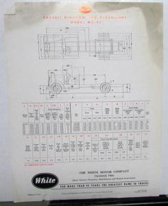 1949 White Truck Model WC 22 Sales Brochure & Specifications