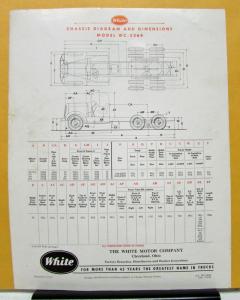 1949 White Truck Model WC 2264 Sales Brochure & Specifications