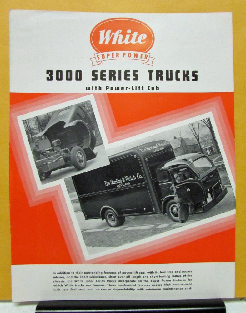 1949 White Truck Model 3016 3018 3020 3022 3026  Sales Brochure & Specifications