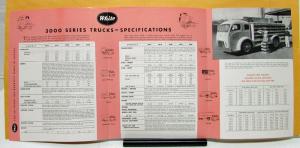 1949 White Truck Model 3016 3018 3020 3022 3026  Sales Brochure & Specifications