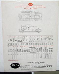 1949 White Truck Model WC 20ST Sales Brochure & Specifications