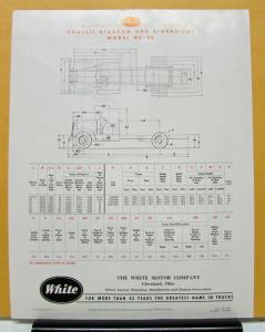 1949 White Truck Model WC 20 Sales Brochure & Specifications