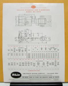 1950 White Truck Model WC 28TD Sales Brochure & Specifications