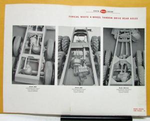 1951 White 4 Wheel Tandem Drive Rear Axles Specification Sheet