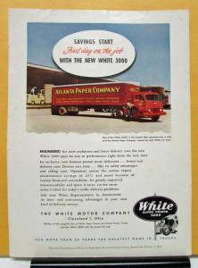 1951 White Series 3000 Saving Start Frist Day Sales Brochure
