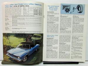 1973 Pontiac Dealer Sales Brochure Trailer Towing Options Accessories