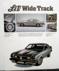 1975 Pontiac Dealer Sales Brochure Astre Li'l Wide Track Folder