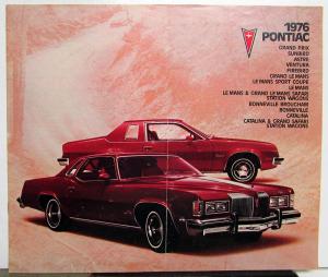 1976 Pontiac Dealer Sales Brochure Full Line Firebird Grand Prix LeMans Catalina