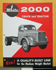 1958 White Truck Model 2000 & 2000T Sales Brochure and Specifications