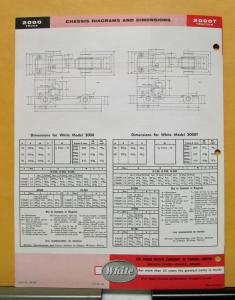 1958 White Truck Model 2000 & 2000T Sales Brochure and Specifications