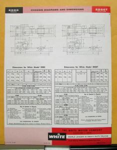 1959 White Truck Model 2000 & 2000T Sales Brochure and Specifications