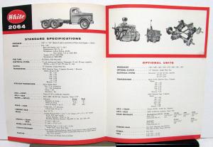 1959 White Truck Model 2064 Tandem Gasoline Sales Brochure & Specifications