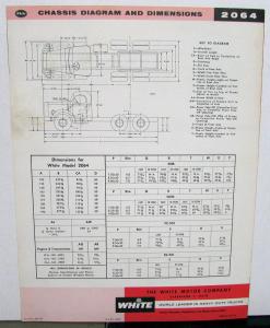 1959 White Truck Model 2064 Tandem Gasoline Sales Brochure & Specifications