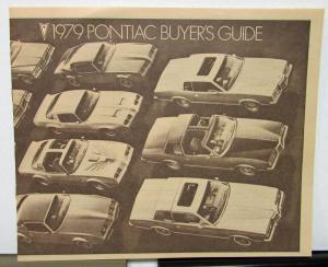 1979 Pontiac Dealer Sales Brochure Full Line Buyers Guide Firebird Grand Prix