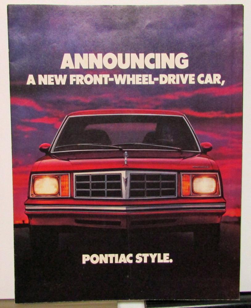 1980 Pontiac Dealer Sales Brochure Folder Phoenix New Front Wheel Drive
