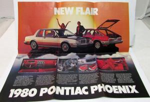 1980 Pontiac Dealer Sales Brochure Folder Phoenix New Front Wheel Drive