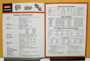 1960 White Truck Model 3462TDP Tractor Sales Brochure & Specifications