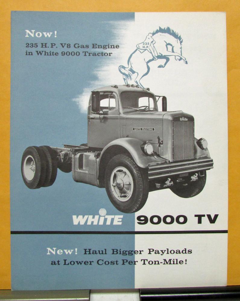 1960 White Truck Model 9000TV Tractor Mustang Sales Brochure and Specifications