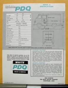 1961 White Truck Model A7 A8 Sales Brochure & Specifications