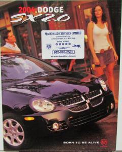 2004 Dodge SX 2.0 Canadian Dealer Sales Brochure