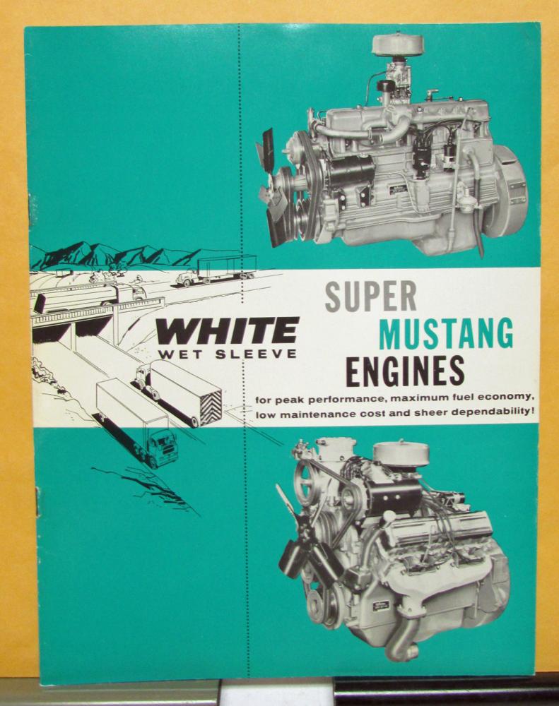 1961 White Wet Sleeve Super Mustang Engine Sales Brochure