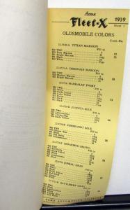 1940 Oldsmobile Color Paint Chips Bulletin Acme Fleet-X Original