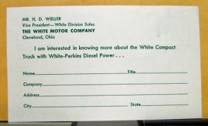 1962 White Truck Compact Diesel Power Sales Brochure