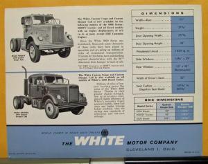 1963 White Truck Series 9000 Diesel Custom Cab Sales Folder