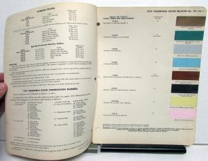 1957 Oldsmobile Exterior Color Paint Chips Leaflets Set DuPont Original