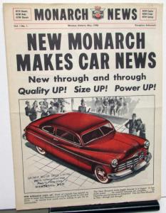 1949 Monarch Canadian Dealer Sales Paper Brochure Ford Of Canada Original