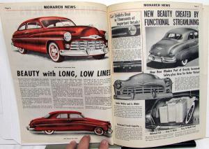 1949 Monarch Canadian Dealer Sales Paper Brochure Ford Of Canada Original