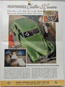 1941 1942 Oldsmobile Custom 8 Cruiser Hydromatic Drive Sales Folder Mailer Orig