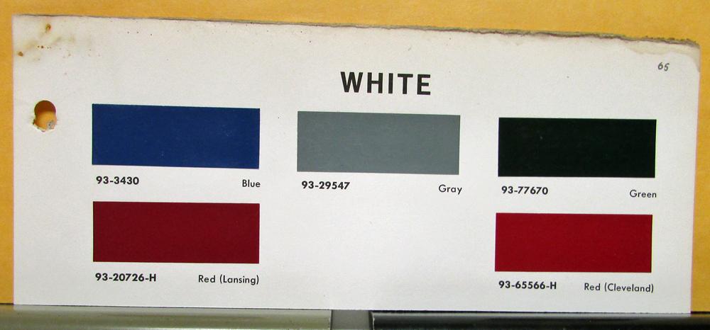 1965 White Truck Paint Chips