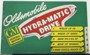 1947 Oldsmobile Hydramatic Drive Color Sales Brochure Original Green Cover